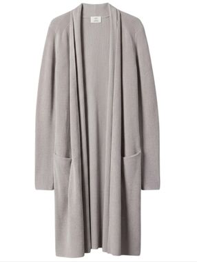 Aritzia Wilfred Torcy Cardigan Duster Minimal Womens Small Monochrome Longline